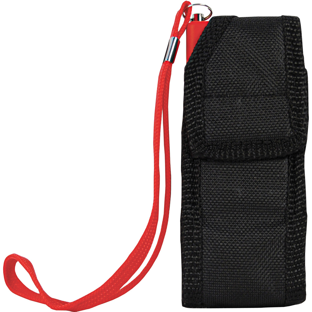 Rechargeable Runt 80,000,000 volt stun gun with flashlight and wrist strap disable pin Red view 4
